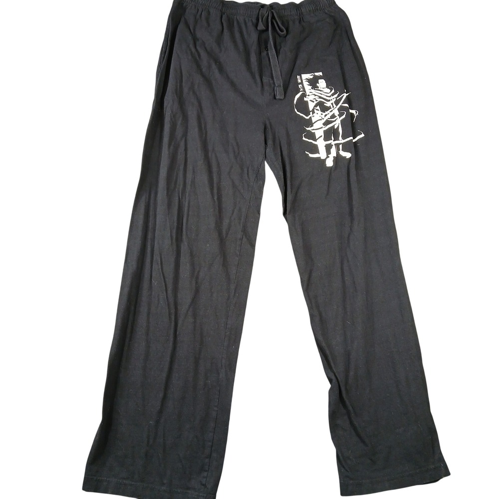 My Hero Academia Pajama Pants Mens Large Black Shota Aizawa Eraser Head Lounge